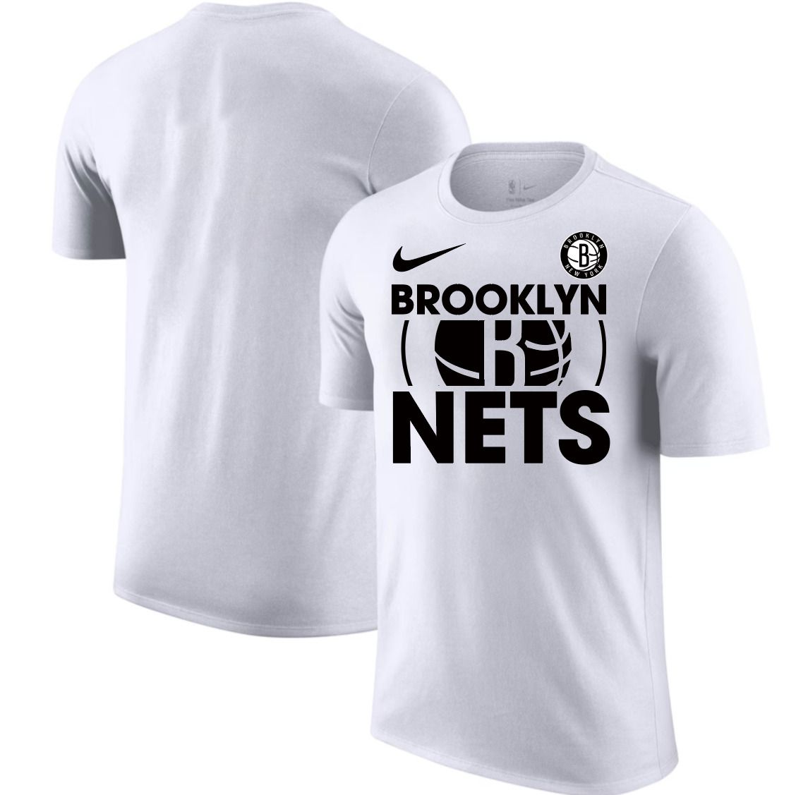 Men 2025 NBA Brooklyn Nets White Nike T shirts style 1->chicago white sox->MLB Jersey